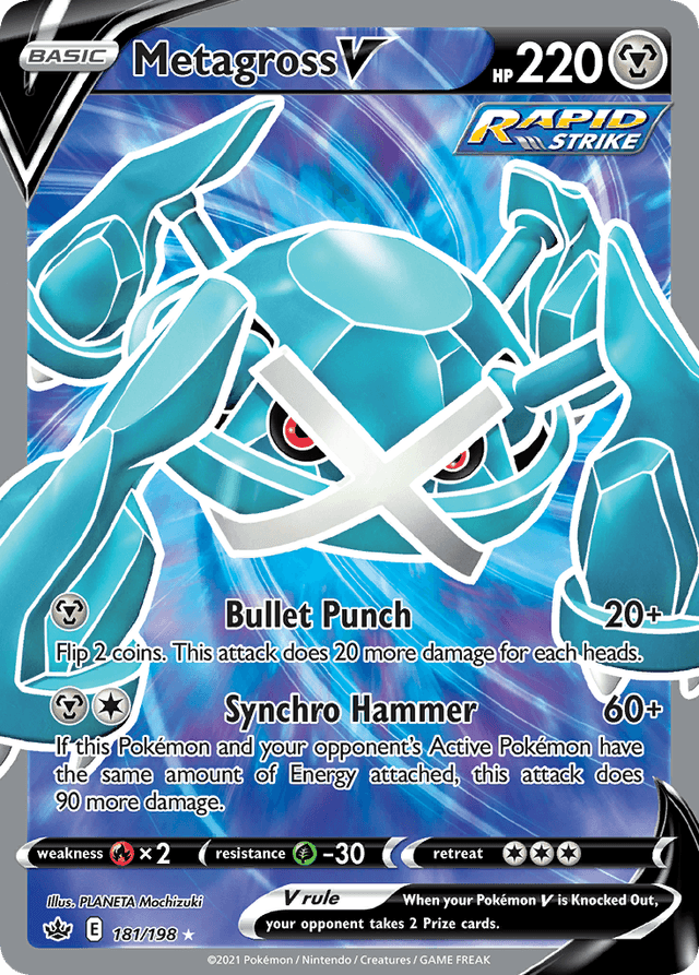 Carta Metagross V 181/198 do set Chilling Reign — Pokémon TCG | Bynx