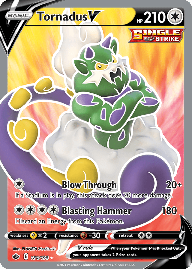Carta Tornadus V 184/198 do set Chilling Reign — Pokémon TCG | Bynx