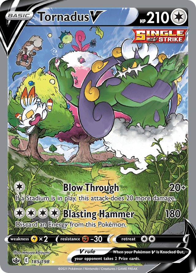 Carta Tornadus V 185/198 do set Chilling Reign — Pokémon TCG | Bynx