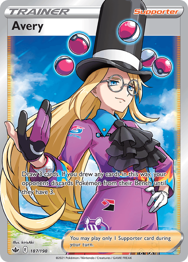 Carta Avery 187/198 do set Chilling Reign — Pokémon TCG | Bynx