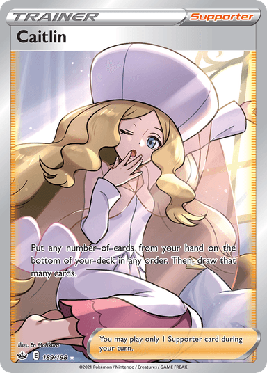 Carta Caitlin 189/198 do set Chilling Reign — Pokémon TCG | Bynx