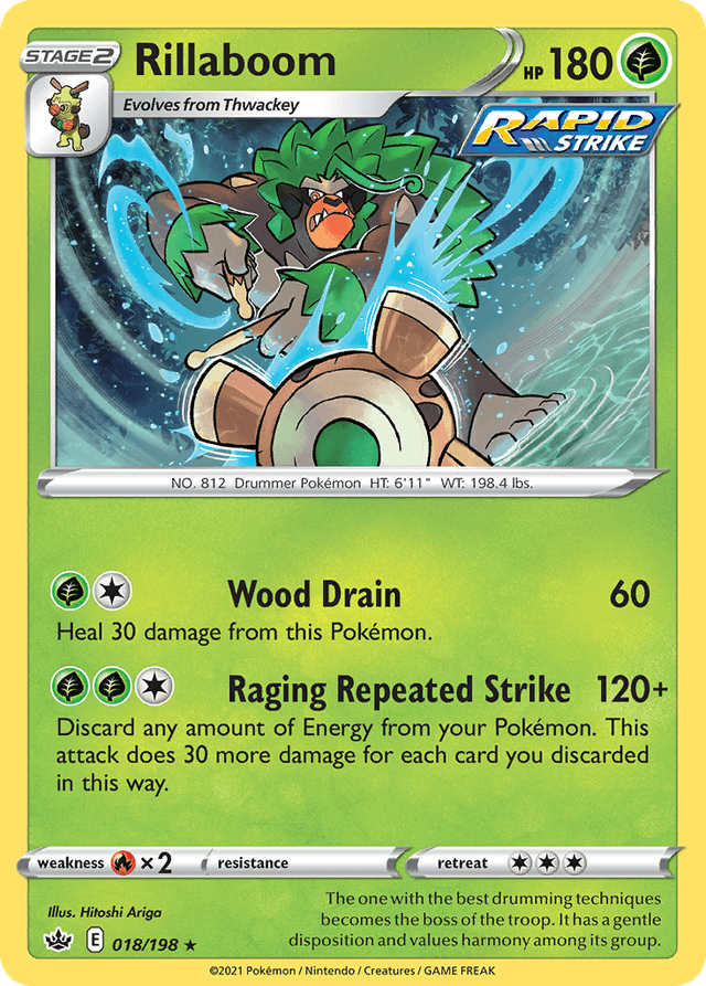 Carta Rillaboom 18/198 do set Chilling Reign — Pokémon TCG | Bynx
