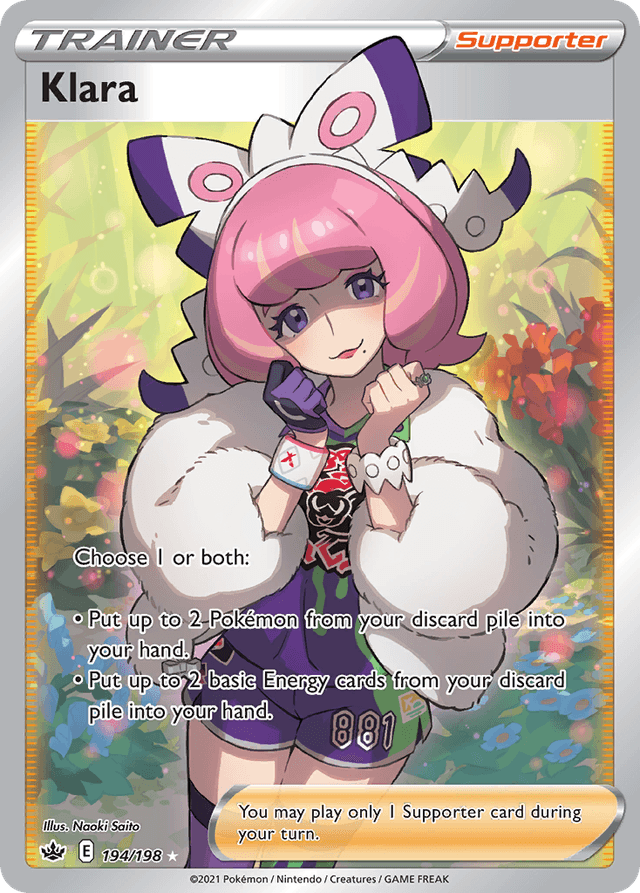 Carta Klara 194/198 do set Chilling Reign — Pokémon TCG | Bynx