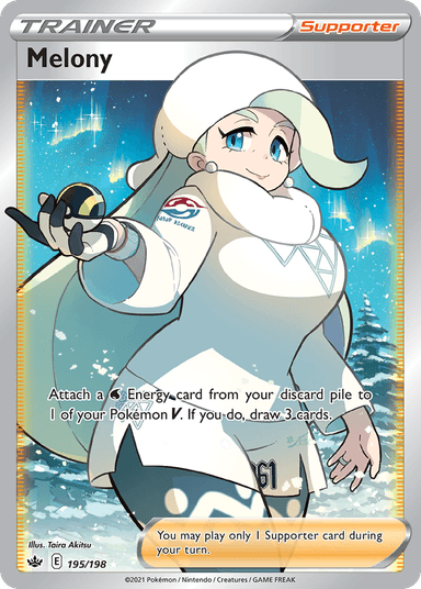 Carta Melony 195/198 do set Chilling Reign — Pokémon TCG | Bynx