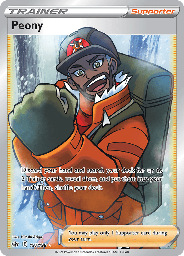 Carta Peony 197/198 do set Chilling Reign — Pokémon TCG | Bynx