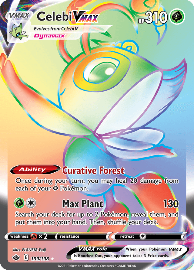 Carta Celebi VMAX 199/198 do set Chilling Reign — Pokémon TCG | Bynx