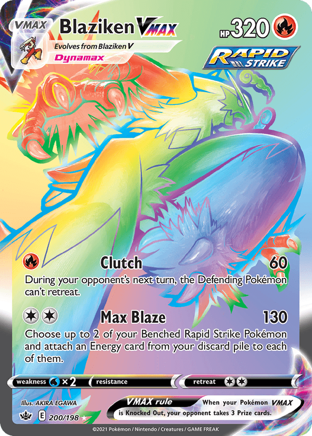 Carta Blaziken VMAX 200/198 do set Chilling Reign — Pokémon TCG | Bynx