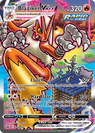 Carta Blaziken VMAX 201/198 do set Chilling Reign — Pokémon TCG | Bynx