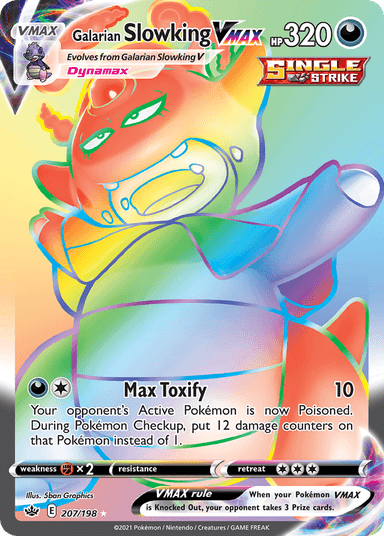 Carta Galarian Slowking VMAX 207/198 do set Chilling Reign — Pokémon TCG | Bynx