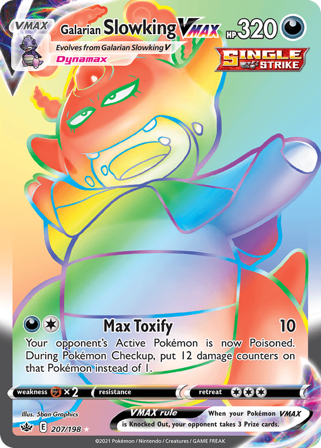 Carta Galarian Slowking VMAX 207/198 do set Chilling Reign — Pokémon TCG | Bynx