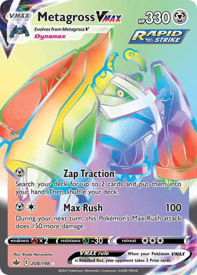 Carta Metagross VMAX 208/198 do set Chilling Reign — Pokémon TCG | Bynx
