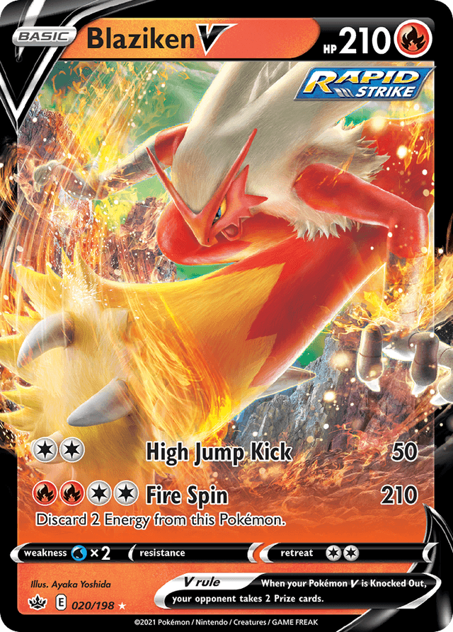 Carta Blaziken V 20/198 do set Chilling Reign — Pokémon TCG | Bynx