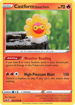 Castform Sunny Form 22 — Chilling Reign