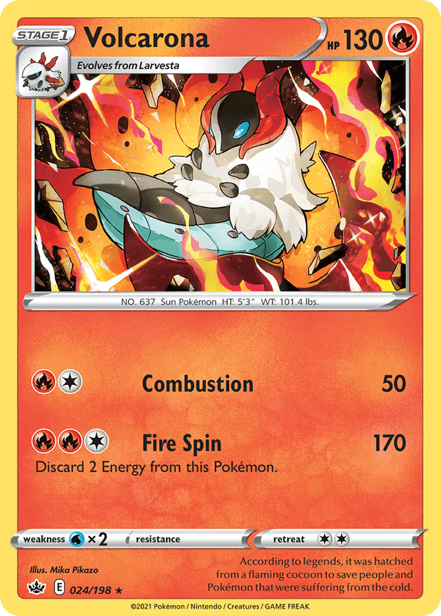 Carta Volcarona 24/198 do set Chilling Reign — Pokémon TCG | Bynx