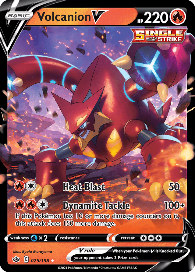 Carta Volcanion V 25/198 do set Chilling Reign — Pokémon TCG | Bynx