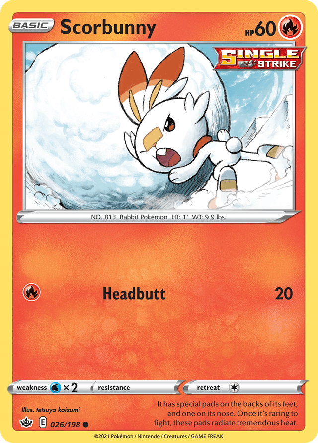 Carta Scorbunny 26/198 do set Chilling Reign — Pokémon TCG | Bynx