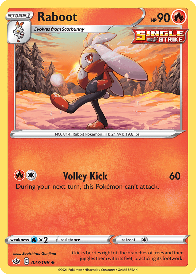Carta Raboot 27/198 do set Chilling Reign — Pokémon TCG | Bynx