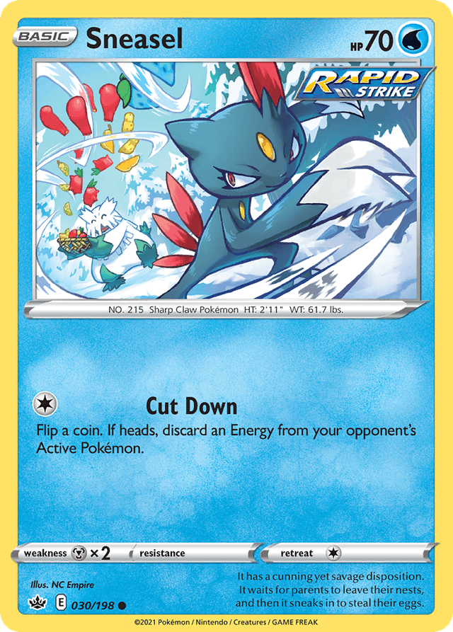 Carta Sneasel 30/198 do set Chilling Reign — Pokémon TCG | Bynx