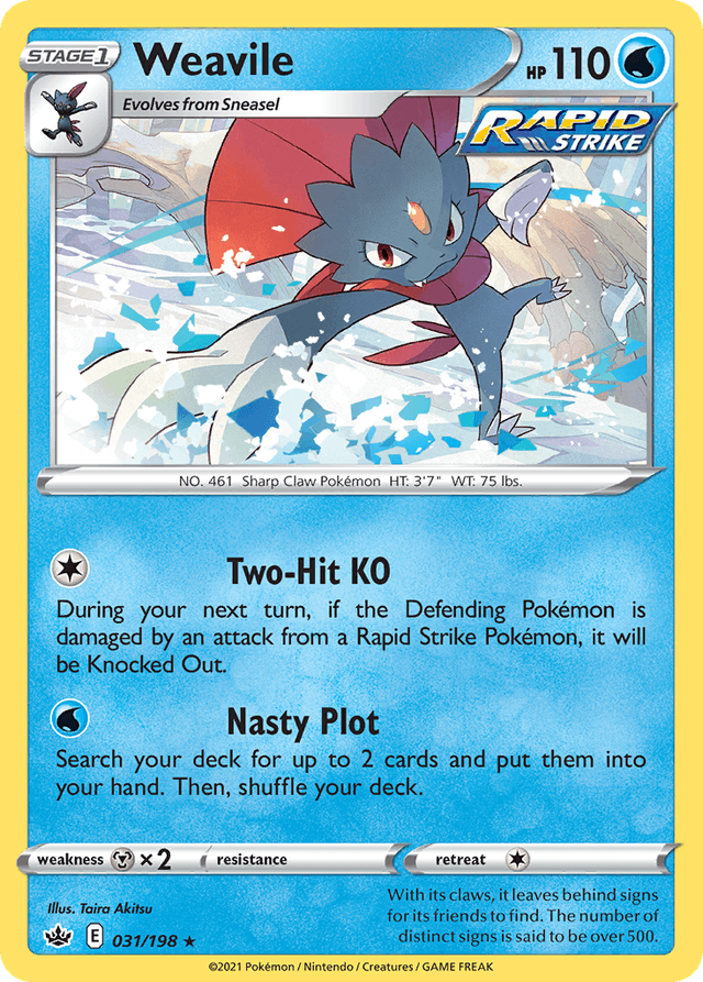 Carta Weavile 31/198 do set Chilling Reign — Pokémon TCG | Bynx
