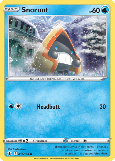 Carta Snorunt 35/198 do set Chilling Reign — Pokémon TCG | Bynx