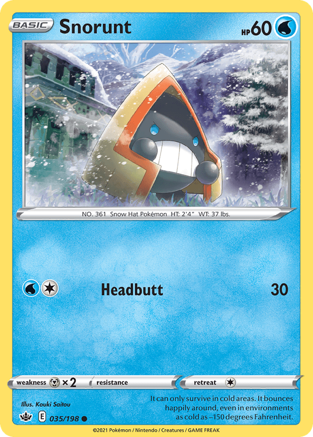 Carta Snorunt 35/198 do set Chilling Reign — Pokémon TCG | Bynx