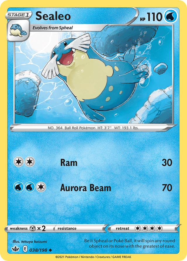 Carta Sealeo 38/198 do set Chilling Reign — Pokémon TCG | Bynx