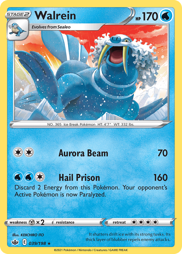 Carta Walrein 39/198 do set Chilling Reign — Pokémon TCG | Bynx