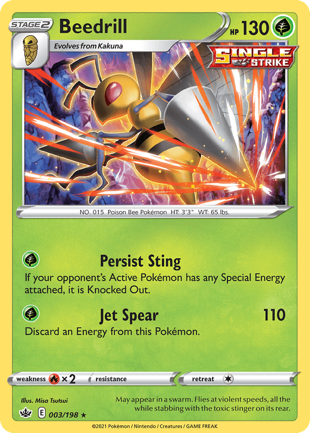 Carta Beedrill 3/198 do set Chilling Reign — Pokémon TCG | Bynx