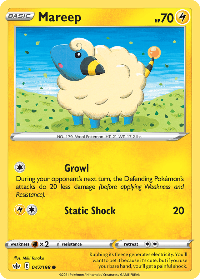 Carta Mareep 47/198 do set Chilling Reign — Pokémon TCG | Bynx
