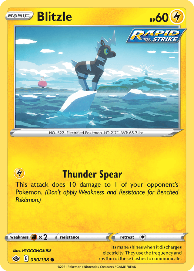 Carta Blitzle 50/198 do set Chilling Reign — Pokémon TCG | Bynx
