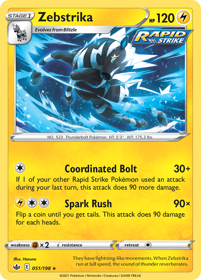 Carta Zebstrika 51/198 do set Chilling Reign — Pokémon TCG | Bynx