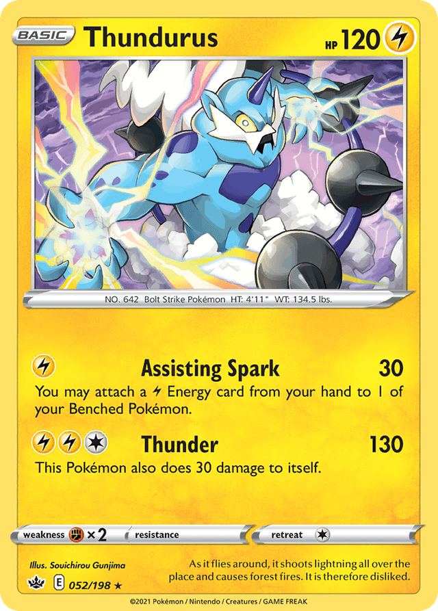 Carta Thundurus 52/198 do set Chilling Reign — Pokémon TCG | Bynx
