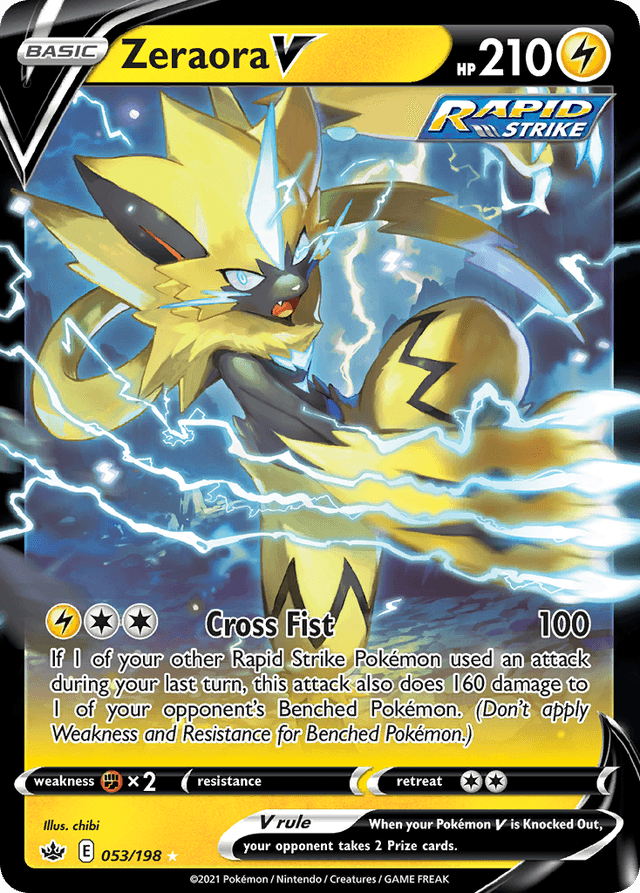 Carta Zeraora V 53/198 do set Chilling Reign — Pokémon TCG | Bynx