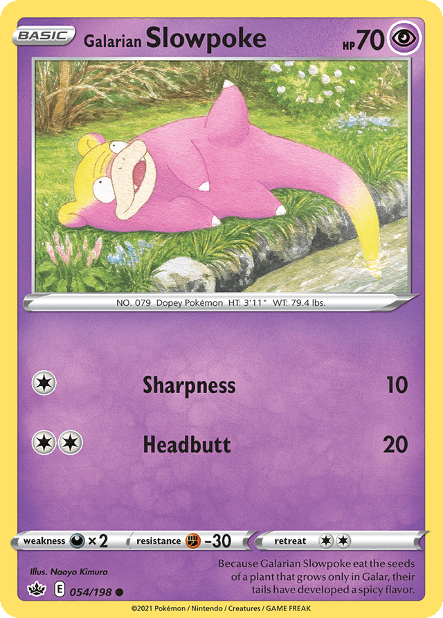 Carta Galarian Slowpoke 54/198 do set Chilling Reign — Pokémon TCG | Bynx