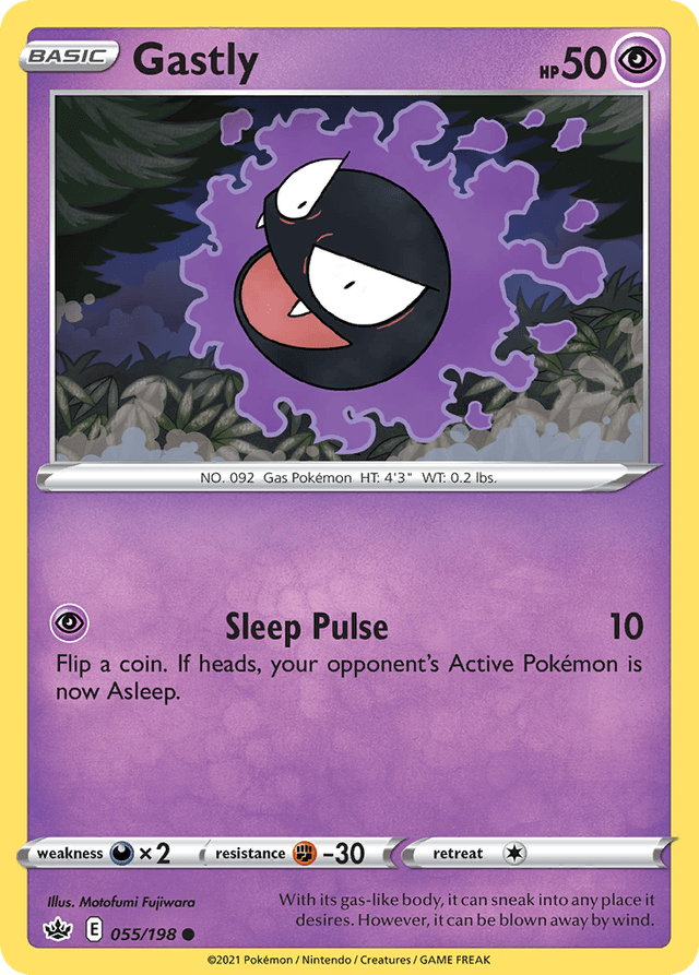 Carta Gastly 55/198 do set Chilling Reign — Pokémon TCG | Bynx