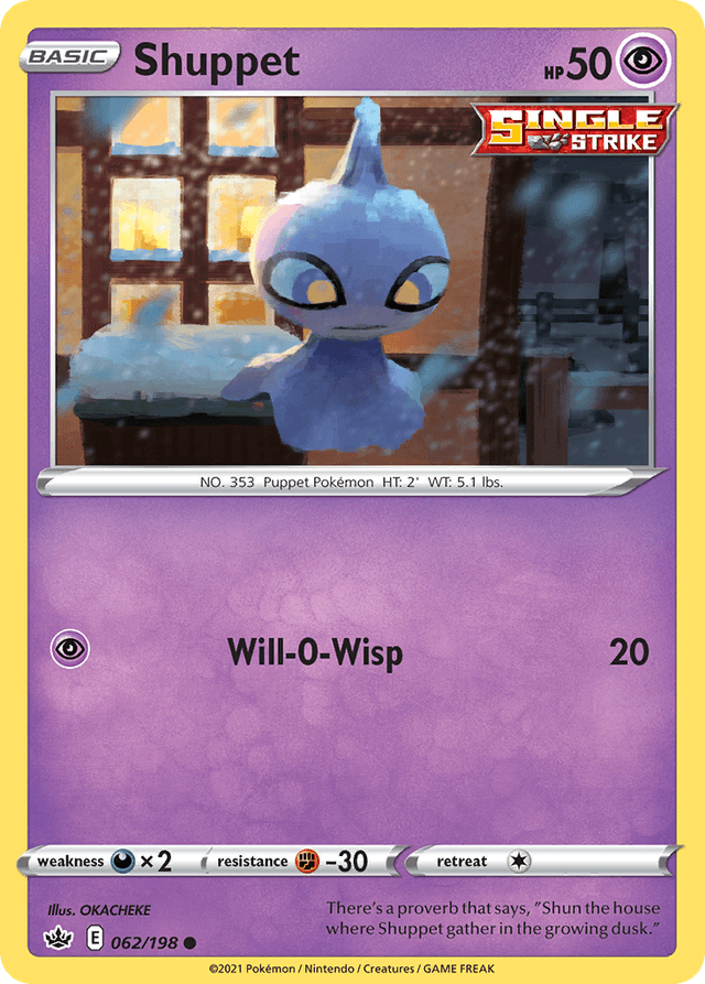 Carta Shuppet 62/198 do set Chilling Reign — Pokémon TCG | Bynx