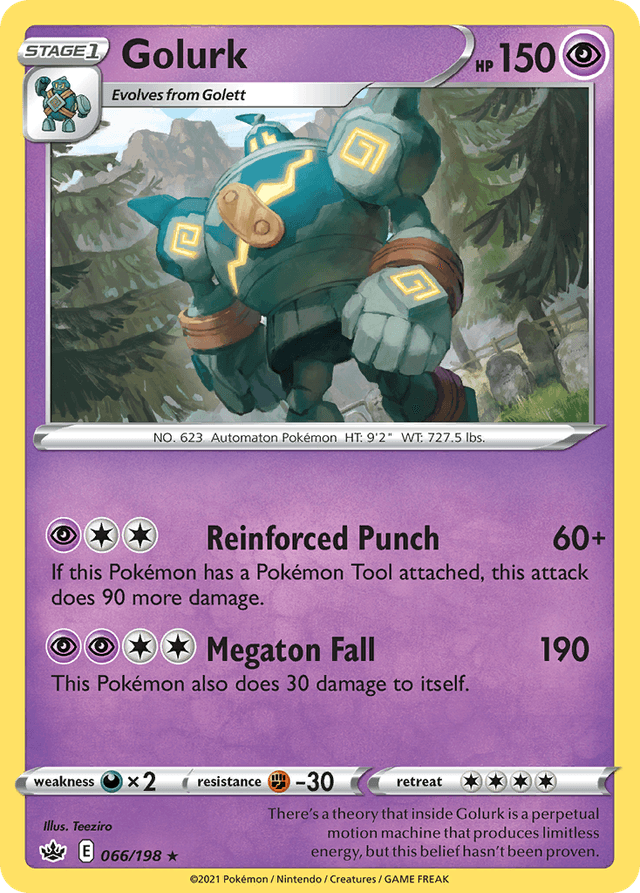 Carta Golurk 66/198 do set Chilling Reign — Pokémon TCG | Bynx