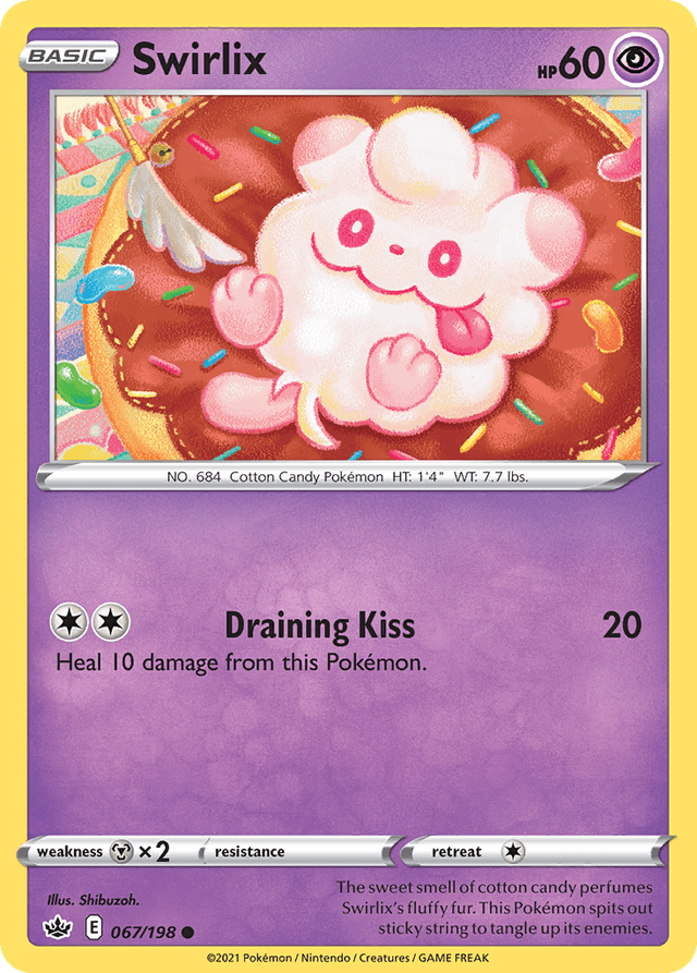 Carta Swirlix 67/198 do set Chilling Reign — Pokémon TCG | Bynx