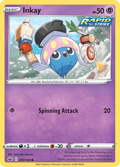 Carta Inkay 69/198 do set Chilling Reign — Pokémon TCG | Bynx