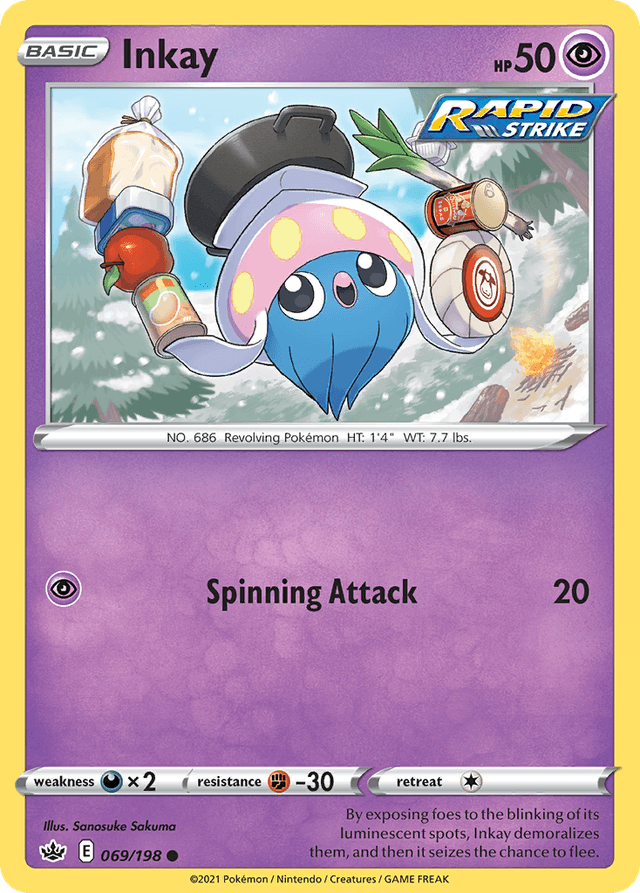 Carta Inkay 69/198 do set Chilling Reign — Pokémon TCG | Bynx