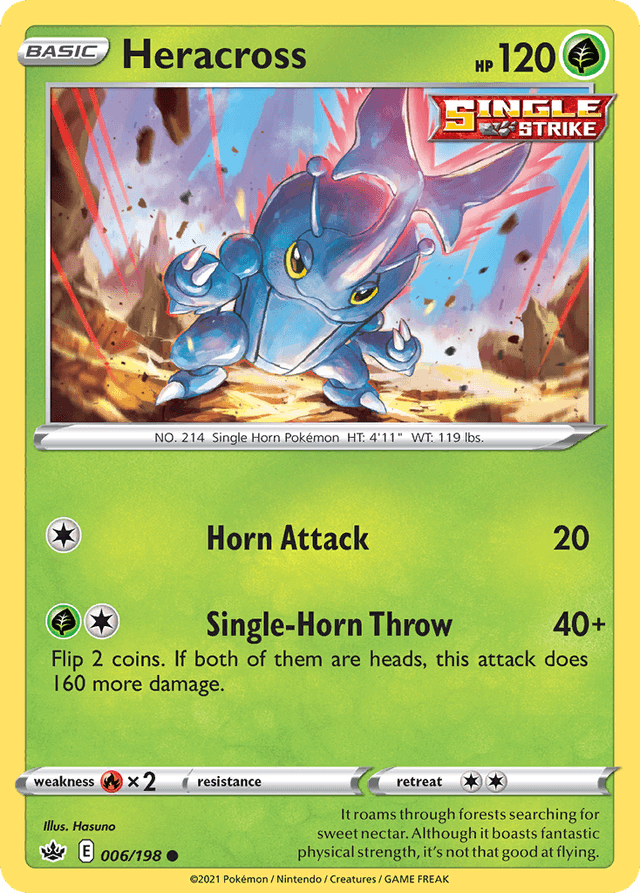 Carta Heracross 6/198 do set Chilling Reign — Pokémon TCG | Bynx