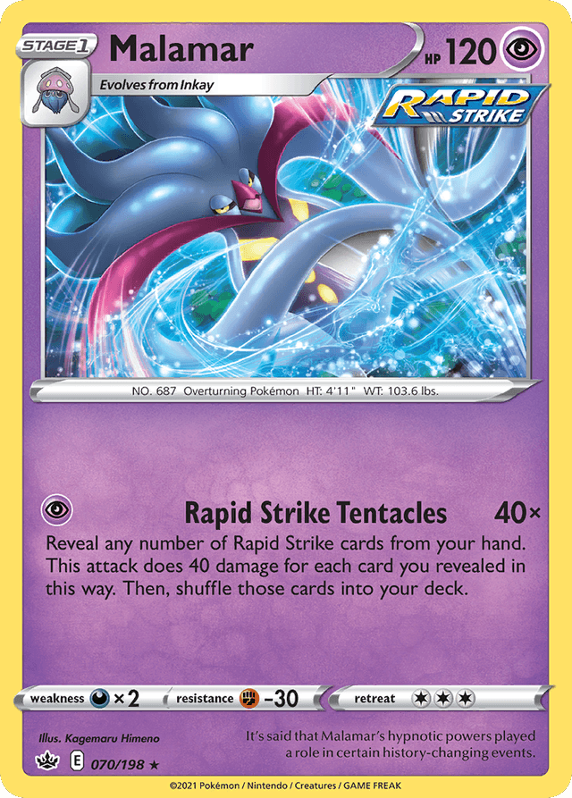 Carta Malamar 70/198 do set Chilling Reign — Pokémon TCG | Bynx