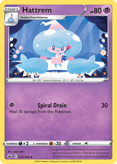 Carta Hattrem 72/198 do set Chilling Reign — Pokémon TCG | Bynx