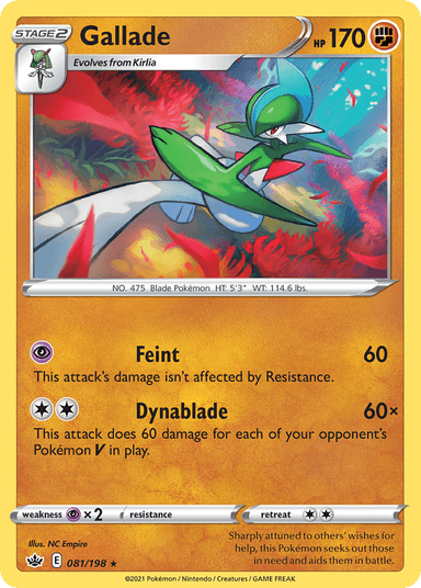 Carta Gallade 81/198 do set Chilling Reign — Pokémon TCG | Bynx