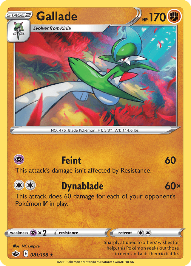 Carta Gallade 81/198 do set Chilling Reign — Pokémon TCG | Bynx