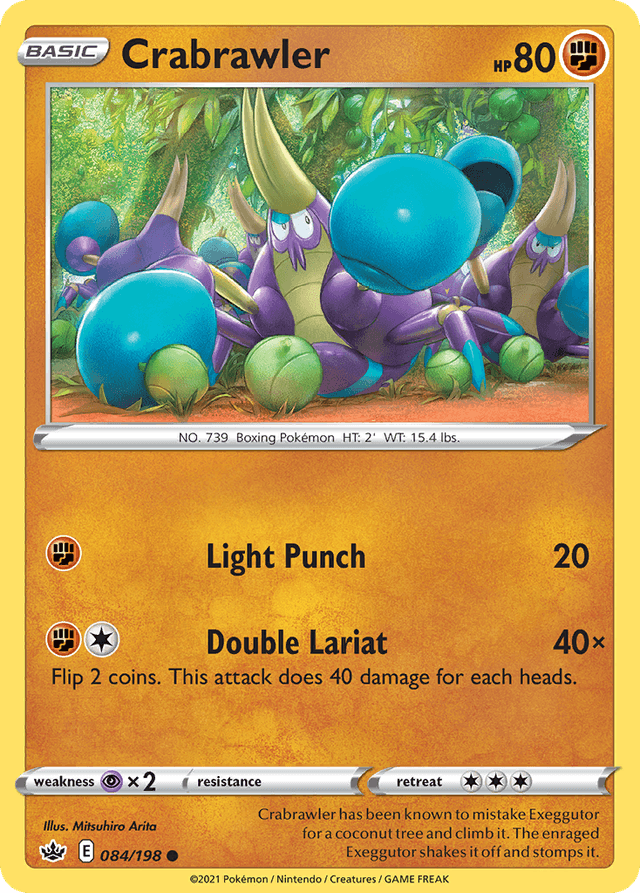 Carta Crabrawler 84/198 do set Chilling Reign — Pokémon TCG | Bynx