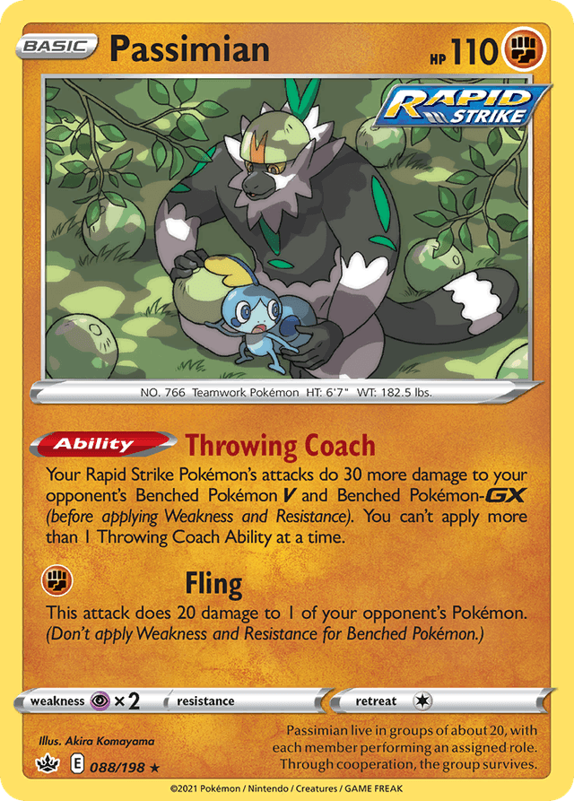 Carta Passimian 88/198 do set Chilling Reign — Pokémon TCG | Bynx