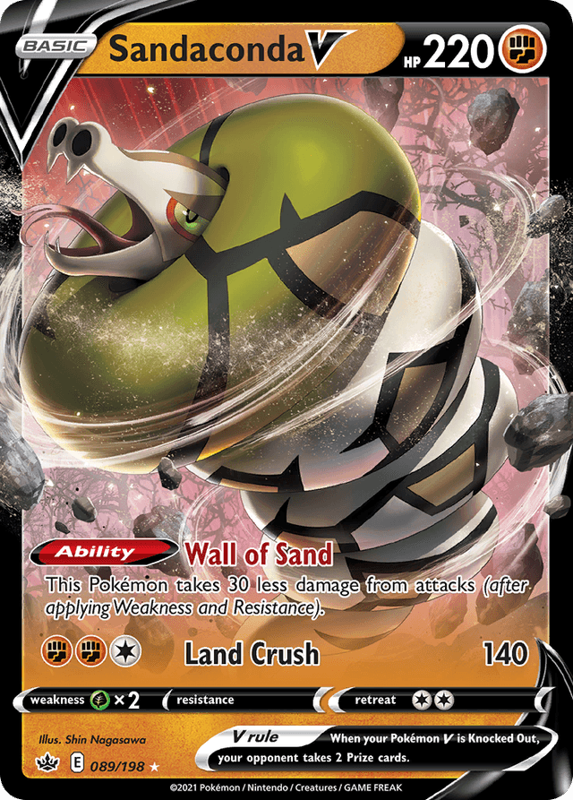 Carta Sandaconda V 89/198 do set Chilling Reign — Pokémon TCG | Bynx