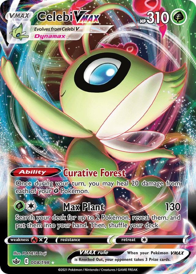 Carta Celebi VMAX 8/198 do set Chilling Reign — Pokémon TCG | Bynx