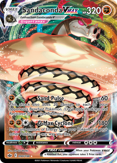 Carta Sandaconda VMAX 90/198 do set Chilling Reign — Pokémon TCG | Bynx